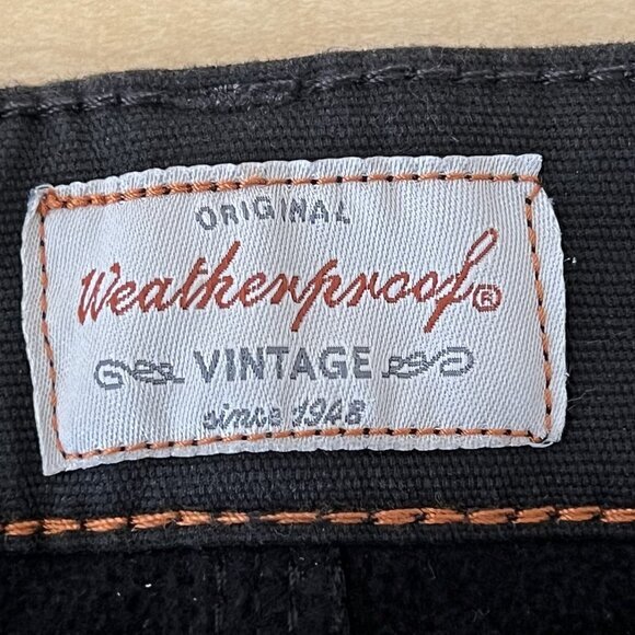 Weatherproof Vintage Men Canvas Pant 40X30 Bonded Fleece Lined Stretch Black NWT - Picture 6 of 12